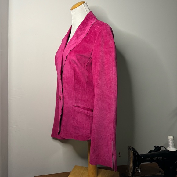 DANIER PINK SUEDE VINTAGE JACKET - Picture 3 of 11